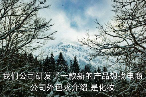 我們公司研發(fā)了一款新的產(chǎn)品想找電商公司外包求介紹 是化妝