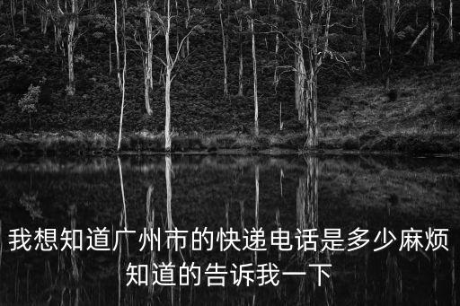 廣州佳馳物流 電話號碼，我想知道廣州市的快遞電話是多少麻煩知道的告訴我一下