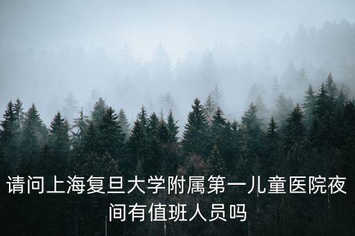 請問上海復旦大學附屬第一兒童醫院夜間有值班人員嗎