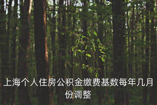 上海市自己交公積金多少時間表，上海個人住房公積金繳費基數每年幾月份調整