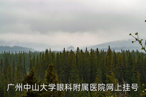 廣州中山大學眼科附屬醫院網上掛號