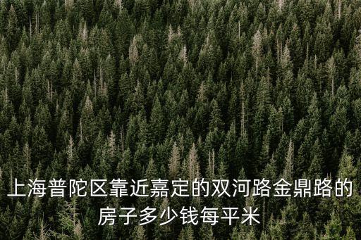 上海市金鼎小區，上海普陀區靠近嘉定的雙河路金鼎路的房子多少錢每平米