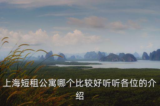 上海市區日租小公寓，上海短租公寓哪個比較好聽聽各位的介紹