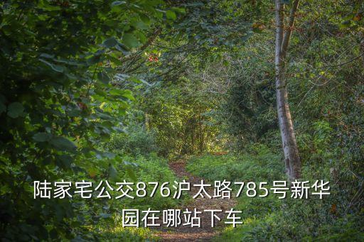 上海市滬太路新華園，陸家宅公交876滬太路785號新華園在哪站下車