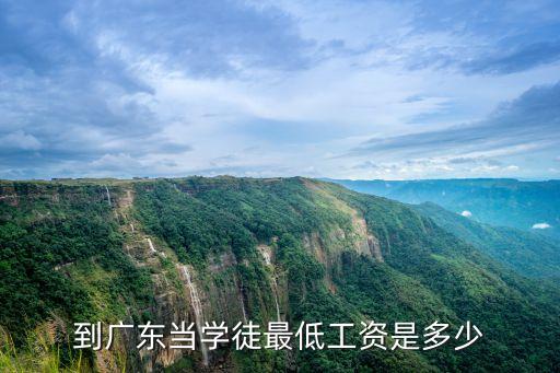 到廣東當(dāng)學(xué)徒最低工資是多少