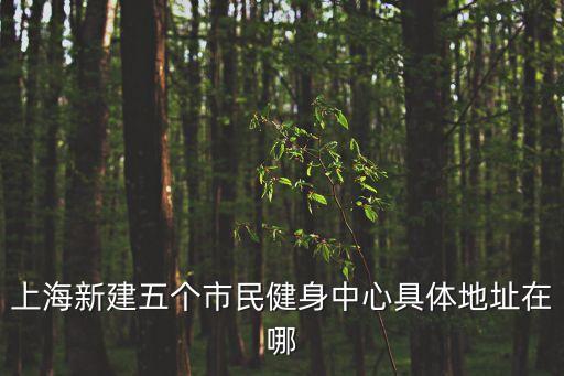 上海市川沙體育中心管委會(huì)，上海新建五個(gè)市民健身中心具體地址在哪