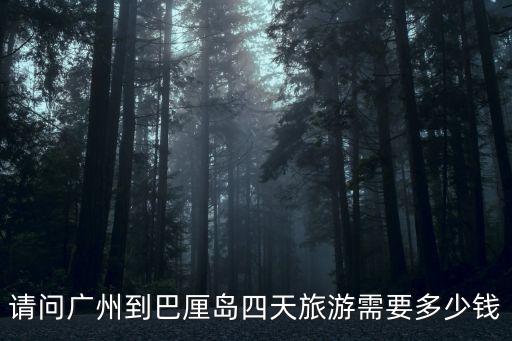 請(qǐng)問(wèn)廣州到巴厘島四天旅游需要多少錢