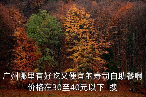 廣州哪里有好吃又便宜的壽司自助餐啊價格在30至40元以下  搜