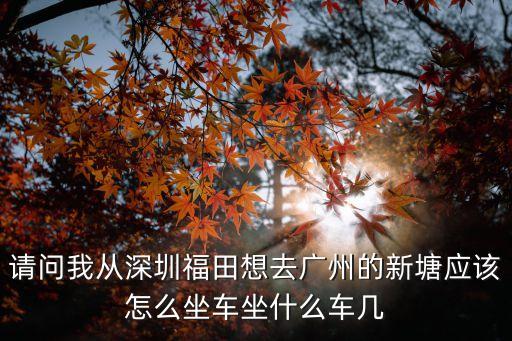請問我從深圳福田想去廣州的新塘應該怎么坐車坐什么車幾