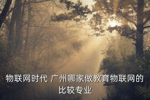 物聯(lián)網(wǎng)時代 廣州哪家做教育物聯(lián)網(wǎng)的比較專業(yè)