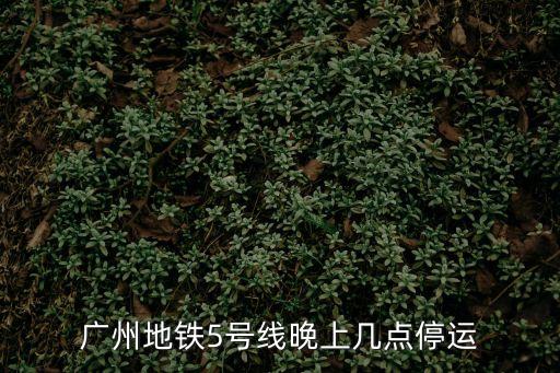 廣州地鐵5號(hào)線晚上幾點(diǎn)停運(yùn)