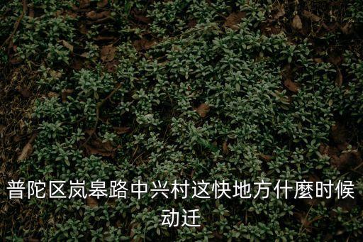 上海市中山北路中興村動遷，普陀區(qū)中興村到底什么時候拆遷