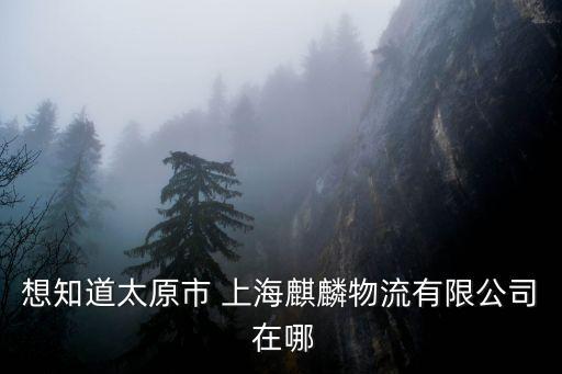 想知道太原市 上海麒麟物流有限公司 在哪