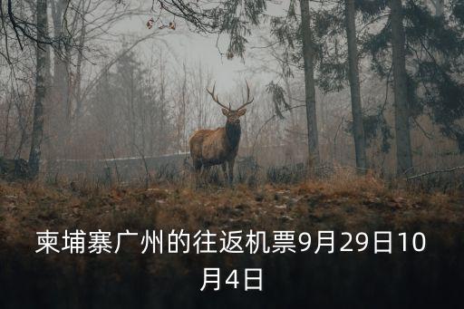 柬埔寨廣州的往返機(jī)票9月29日10月4日