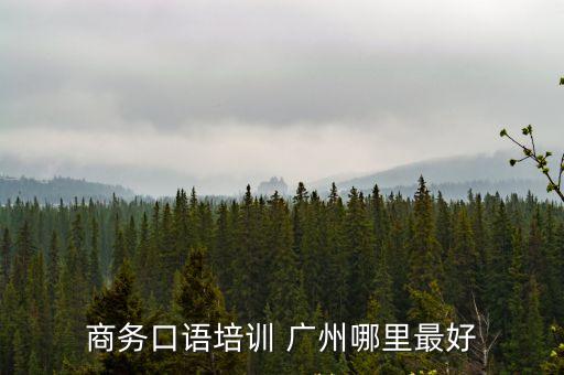 商務口語培訓 廣州哪里最好