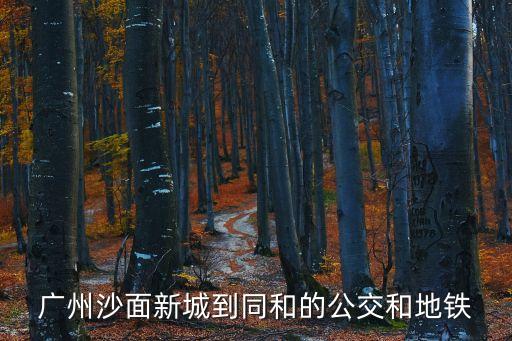 廣州沙面新城到同和的公交和地鐵