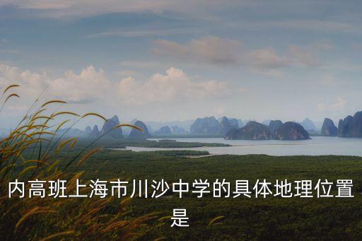 上海市川沙中學 邱思怡，內(nèi)高班上海市川沙中學的具體地理位置是