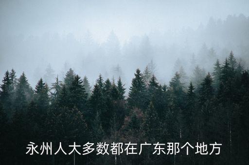廣州和永州哪個更好，永州人大多數都在廣東那個地方