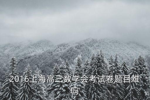 2016上海高三數學會考試卷題目難嗎