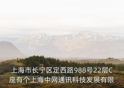 上海市長寧區定西路988號22層C座有個上海中網通訊科技發展有限