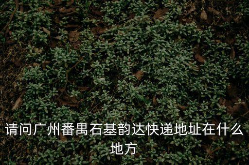 廣州番禺區石基韻達快遞，廣州番禺石基哪里有快遞公司