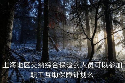 上海地區交納綜合保險的人員可以參加職工互助保障計劃么