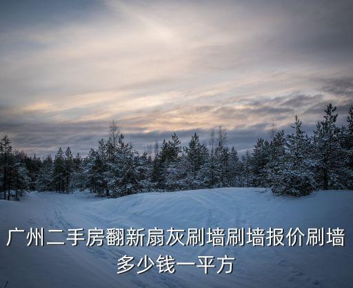 廣州承接扇灰刷漆施工價格，廣州市海珠區刷墻漆扇灰刮墻一平方價格是多少