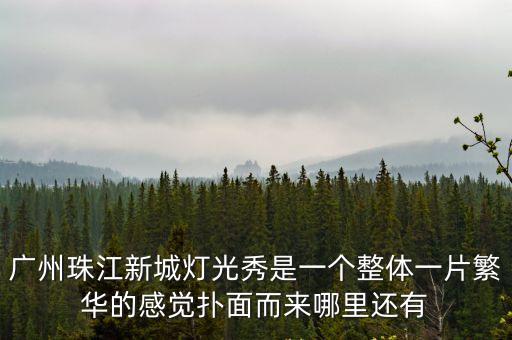 廣州最漂亮的燈光節(jié)，廣州珠江新城燈光秀是一個(gè)整體一片繁華的感覺撲面而來哪里還有