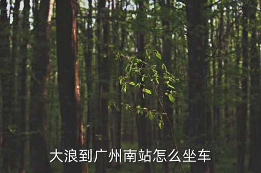 大涌到廣州南站導航，大浪到廣州南站怎么坐車