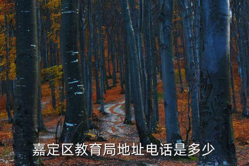 嘉定區(qū)教育局地址電話是多少