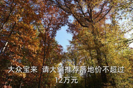廣州寶來落地價多少錢，大眾寶來最低多少錢 16手動標配最低價格