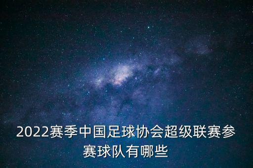 2022賽季中國足球協會超級聯賽參賽球隊有哪些