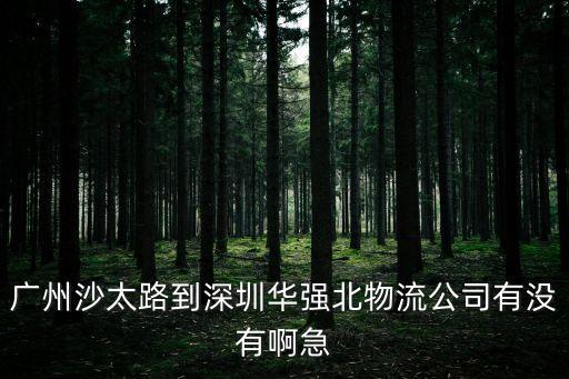 廣州天健物流園有什么物流，廣州沙太路到深圳華強北物流公司有沒有啊急