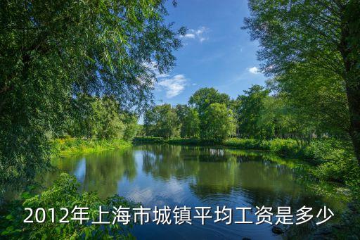 上海市12年平均工資，2012年上海市平均工資是多少
