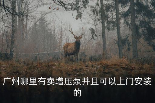 廣州哪里有賣增壓泵并且可以上門安裝的