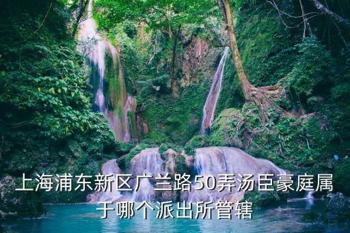 上海浦東新區廣蘭路50弄湯臣豪庭屬于哪個派出所管轄