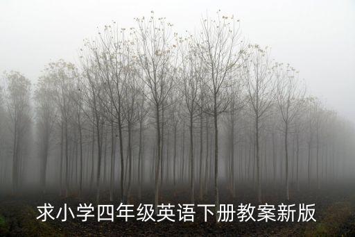 求小學(xué)四年級(jí)英語(yǔ)下冊(cè)教案新版