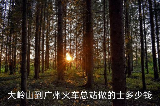 大嶺山到廣州火車站打車多少錢，大嶺山到廣州火車總站做的士多少錢