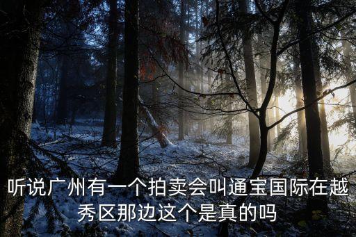 聽說廣州有一個拍賣會叫通寶國際在越秀區那邊這個是真的嗎