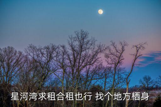 廣州星河灣145平米，星河灣求租合租也行 找個(gè)地方棲身