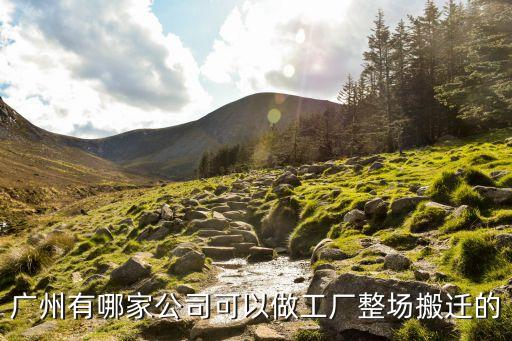廣州有哪家公司可以做工廠整場搬遷的
