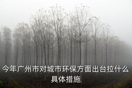 今年廣州市對城市環保方面出臺拉什么具體措施
