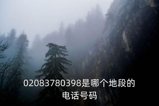 02083780398是哪個地段的電話號碼