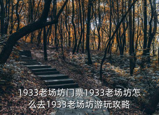 上海市1933老場(chǎng)坊，1933老場(chǎng)坊要門票嗎