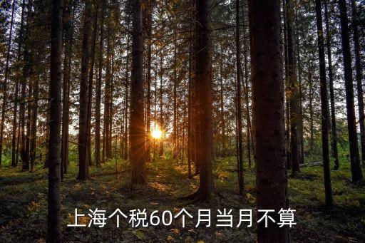 上海市個稅累計嗎，上海5年個稅是連續60個月還是累計60個月中間斷了一個月怎么辦