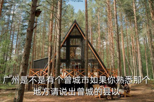 廣州是不是有個曾城市如果你熟悉那個地方請說出曾城的縣以