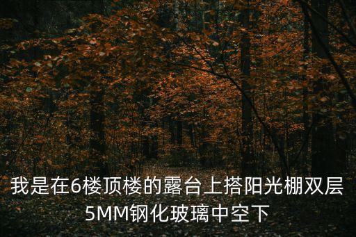 我是在6樓頂樓的露臺上搭陽光棚雙層5MM鋼化玻璃中空下