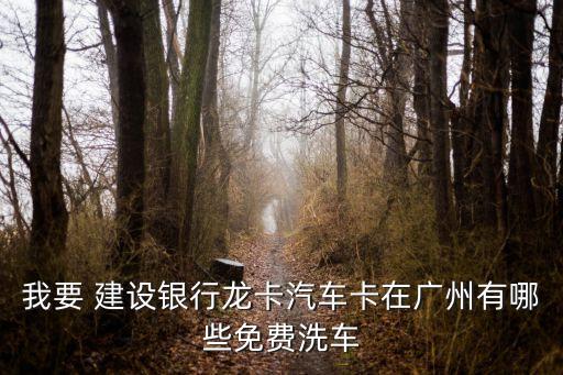 廣州建設銀行龍卡免費洗車點，建行龍卡免費洗車的在哪