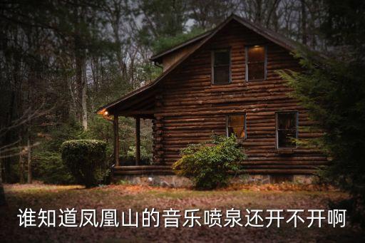 廣州南沙鳳凰湖音樂噴泉，誰知道鳳凰山的音樂噴泉還開不開啊