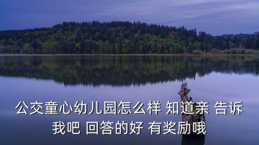 廣州南沙童心幼兒園怎么樣，公交童心幼兒園怎么樣 知道親 告訴我吧 回答的好 有獎(jiǎng)勵(lì)哦